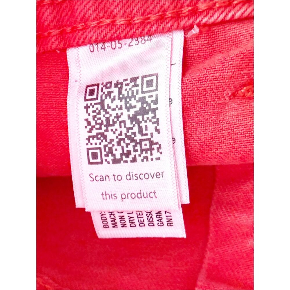 Universal Thread High-Rise Sailor Wide Leg Comfort Stretch Ankle Jeans Red - Picture 9 of 13